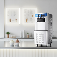 Nouvelle machine à crème glacée molle industrielle, machine à 3 saveurs, machine à gelato, machine à crème glacée dure, mini machine à crème glacée