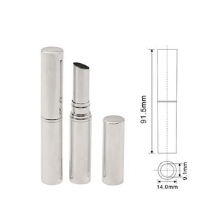 Emballage de baume à lèvres de luxe en tube métallique, tube de rouge à lèvres fin personnalisable, étui à rouge à lèvres en aluminium argenté - Product Image 2