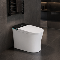 Bidet intelligent sans réservoir à chauffage instantané avec siphon en P, télécommande, bouton latéral, chauffage de siège, capteur de pied et ouverture automatique