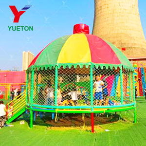 Giá Rẻ Giá Trampoline Với Mái Vòng Nhảy Giường Với Lưới An Toàn Trampoline Với Bảo Vệ <span class=keywords><strong>Net</strong></span> - Product Image 2