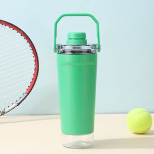 Ensemble cadeau de bouteilles isothermes écologiques en acier inoxydable 304 de 700 ml avec poignée, petits gobelets pour le camping et le fitness, isolation sous vide de 6 à 12 heures - Product Image 2