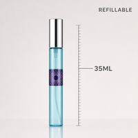 Flacon pulvérisateur de parfum rechargeable vide style stylo 35 ml, dégradé rose avec capuchon doré, portable, voyage, logo personnalisé, vente en gros