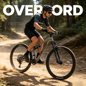 Bicicleta de Montaña OVERLORD de Fibra de Carbono para 13 Velocidades, Asiento Cómodo, Suspensión Delantera, Ruedas de Aluminio OV - Product Image 1