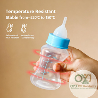 Biberon d'allaitement en silicone pour animaux de compagnie, 60 ml et 150 ml, pour chatons et chiots, vente en gros, OEM, logo personnalisé, marque privée, fournisseur d'articles pour animaux, commande en gros, MOQ
