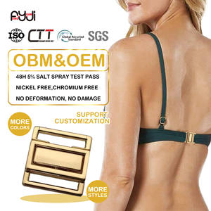 Accessori per Reggiseni Personalizzati con Logo Dorato, Fibbie Regolabili in Lega di Zinco per Biancheria Intima - Product Image 1