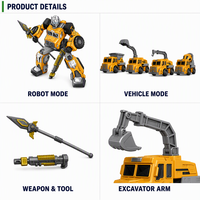 Kit de Montage et de Démontage de Véhicules Engins de Chantier Transformables DIY pour Enfants, Jouet Éducatif pour la Maternelle et les Jeux d'Intérieur, Coffret Cadeau