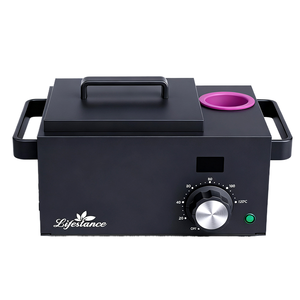 Chauffe-cire professionnel Lifestance double cuve 500cc en métal, électronique multi-tension pour l'épilation des mains, des pieds et du corps en salons/spas - Product Image 1