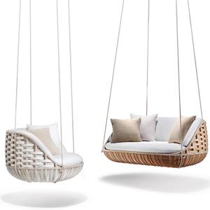 Internet Celebrous Nid d'oiseau Balançoire <span class=keywords><strong>Double</strong></span> Rocking Chaise en Rotin Panier Suspendu pour <span class=keywords><strong>Jardin</strong></span> Homestay-Patio Swings for Outdoor - Product Image 6