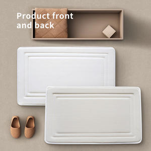 Alfombra de baño rectangular de fibra de poliéster absorbente y antideslizante para el suelo del baño - Product Image 4