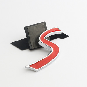 Badge de <span class=keywords><strong>voiture</strong></span> personnalisé en métal 3D, emblèmes de coffre arrière de <span class=keywords><strong>voiture</strong></span>, <span class=keywords><strong>logo</strong></span> <span class=keywords><strong>S</strong></span> pour accessoires Mini - Product Image 4