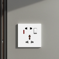 Prise murale USB à cinq trous 2025, panneau d'interrupteur 45A, installation encastrée pour climatisation (Max.) 6A 220V EU