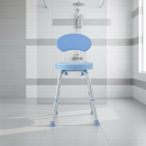 Silla <span class=keywords><strong>de</strong></span> Ducha con Respaldo Ajustable en Altura, Diseño Antideslizante Resistente, Compacta y Portátil, Capacidad <span class=keywords><strong>de</strong></span> Peso <span class=keywords><strong>de</strong></span> 136 kg, Fácil <span class=keywords><strong>de</strong></span> Transportar, Ideal para Terapia - Product Image 3