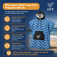 Poncho de surf en microfibre suédée, peignoir de change personnalisé imprimé, serviette de plage à capuche à séchage rapide pour la natation et le surf