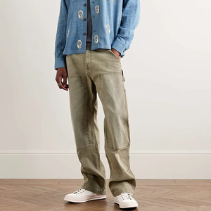 Pantalones Vaqueros Rectos Personalizados de Alta Calidad para Hombre, Pantalones de Trabajo con Doble Rodilla - Product Image 3