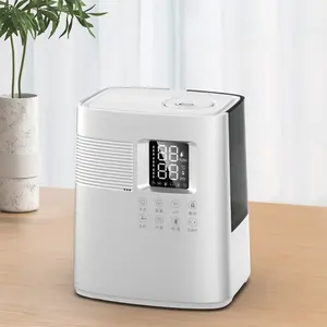 Humidificador de aire ultrasónico para dormitorio, nuevo humidificador ultrasónico de vapor caliente con calor negro de 6L, pantalla Led Digital Wifi inteligente, cómodo, frío y cálido, para dormitorio
