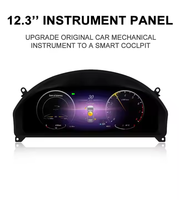Panel Speedometer Mobil WEIJUNPRO 12.3 Inci, Dashboard Digital, Kluster Instrumen untuk Benz GLK 2008-2015, Pemutar Digital