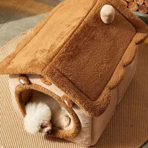 Casa para Gatos y Perros, Cálida y Acogedora para Invierno, Desmontable y Lavable, Cueva para Mascotas, Suave y Cómoda, Refugio para Perros, Sueño Profundo - Product Image 1