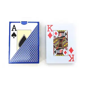 Toptan üretici baskı logosu 63*88/57*87Mm boyutu PVC kuveyt suudi arabistan özel Poker güverte plastik 32 Baloot oyun kartı