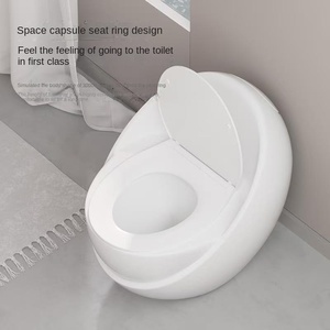 Lusso <span class=keywords><strong>grigio</strong></span> ceramica piccolo appartamento sifone wc con grande diametro risparmio idrico nuovo colore domestico tipo di uovo per il <span class=keywords><strong>bagno</strong></span> - Product Image 5