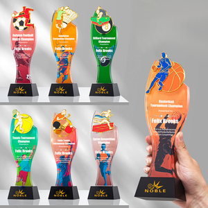 Personalizzato creativo basket calcio biliardo Badminton bicicletta trofeo di cristallo per giochi sportivi e <span class=keywords><strong>campionato</strong></span> - Product Image 2