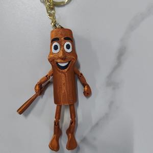 2025 nuevo <span class=keywords><strong>Anime</strong></span> dibujos animados TungTung Tung Sahur llaveros Kawaii para niños bolso colgante y llavero para niños niñas - Product Image 3