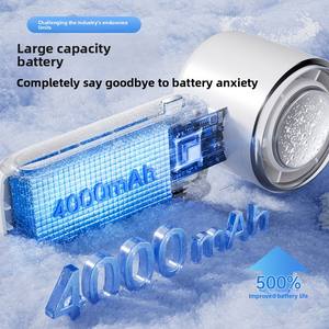 Ventilador de Mano Plegable de Alta Velocidad con Refrigeración por Semiconductor, Motor sin Escobillas, Recargable por USB, Enfriamiento con Hielo, para Colgar en el Cuello - Product Image 2