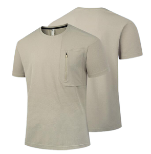 Men's Solid 260g Loose Fit Casual Short Sleeve Quick Dry Sports Running Round Neck Pullover T-shirt - Product Image 1