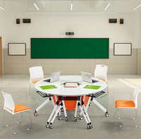 Salle de formation pliable élégante, bureau de conférence, espace de travail, réception, table et chaises de bureau de formation pliantes