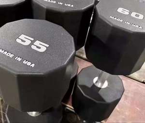 Nhà máy trực tiếp phòng tập thể dục <span class=keywords><strong>HEX</strong></span> quả tạ thương mại sử dụng sức mạnh đào tạo cao su tráng miễn phí trọng lượng sắt và vật liệu thép - Product Image 3