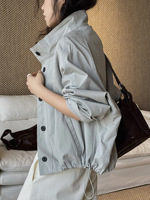 Veste chemise femme style K printemps 2026 sur mesure OEM |   Blazer structuré à panneaux arqués avec détails de couture courbés Vestes de créateur