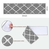 Tapis d'escalier antidérapants auto-adhésifs sans colle en polyester et terylène style nordique – Offre spéciale