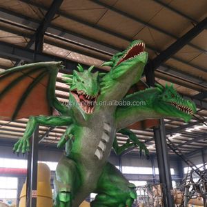 Outdoor Customizable Animatronic <b>Large</b> Three Headed Dragon Top - Notch Craft Ideal for Amusement Parks - Product Image 6