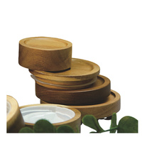 Bouchon à clapet pour pot à bougie, couleur bois naturel, couvercle en bois inviolable, joint personnalisé marron pour bouteilles, logo personnalisé