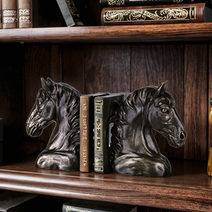 Esculturas Decorativas para el Hogar, Adorno de Resina con Forma de Animal, <span class=keywords><strong>Sujetalibros</strong></span> con Cabeza de Caballo para Estudio, Sala de Estar, Librería, Decoración de Oficina - Product Image 6