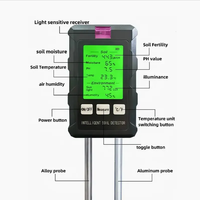 Testeur de sol intelligent 6 en 1 avec écran LCD pour l'agriculture et le jardin Testeur de sol intelligent