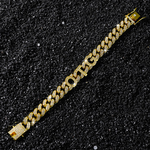 Nueva Innovación 2026: Pulsera de Cadena de Aleación Sencilla Personalizable Estilo Hiphop para Hombre, Pulseras con Letras, Joyería de Moda al por Mayor - Product Image 4