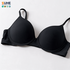 Sujetador sin Costuras para Mujer SUHE, Negro, Copa Completa, Espalda en Y, Lavable a Máquina, Uso Diario - Product Image 3