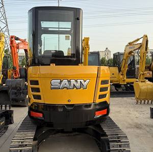 Mini-pelleuse certifiée CE 3 tonnes Sany SY35, pelleuse sur chenilles fabriquée en Chine, avec accessoires tarière et brise-roche - Product Image 2