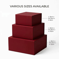 Boîte cadeau pliable en carton rigide noir mat de luxe avec logo personnalisé de qualité supérieure, fermeture magnétique, vide