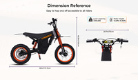 Moto tout-terrain FREEBOY Zhejiang, vitesse maximale de 55 km/h, batterie 48V 30Ah, moteur 3000W, temps de charge de 8 à 9 heures, pneu avant de 14 pouces, pneu arrière.