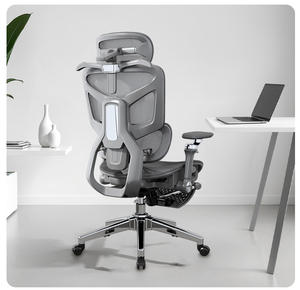 Sedia da Ufficio Ergonomica in Offerta Speciale, Interamente in Rete, Design Ergonomico, Regolazione dell'Altezza, Comoda Sedia Girevole da Ufficio con Supporto Lombare - Product Image 3