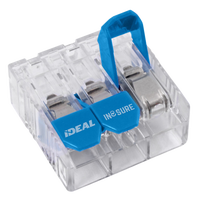 Connecteurs de câblage à levier 3 ports In-Sure 12-10 AWG, bornes en laiton, raccord rapide pour fils électriques, connecteur de câble réutilisable