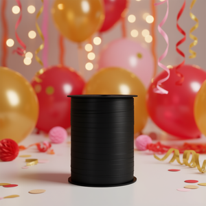 Ruban noir mat Party Love 500m, décorations de fête - Product Image 3