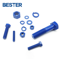 Fixation à haute résistance, grade 10.9, ASTM A193 B7 B8M B8, acier inoxydable revêtu de PTFE, acier au carbone, tige filetée, goujon, boulon