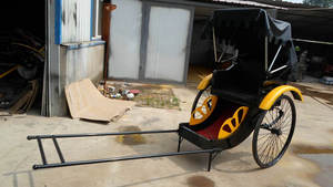 Vélo-rickshaw chinois ancien / Rickshaw robuste et confortable de qualité avec pare-soleil pour passagers - Product Image 4