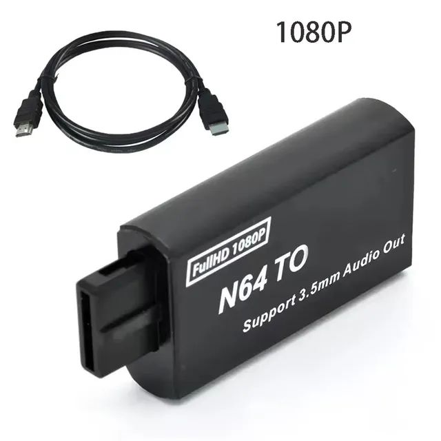 HDTV Converter Cable Adapter for N64 GameCube SNES SFC Game Consoles to Connect TV HDMI-Compatible Adapter
