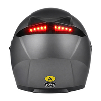 Casque de moto ouvert personnalisé en ABS avec feux arrière LED de sécurité, certifié DOT, double visière, pour tout-terrain