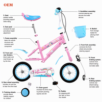 Vélo Enfant Monovitesse 12 Pouces en Promotion avec Roues Stabilisatrices et Panier Avant