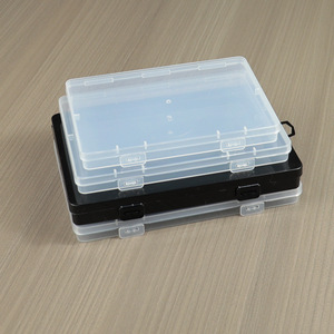Rectangular Empty Plastic <b>Storage</b> <b>Box</b> With Flip Top For Office Desktop Organization Solid Color PP <b>Material</b> - Product Image 4