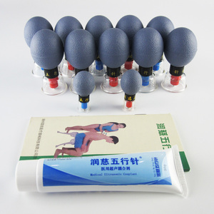 Runci Set terapi vakum magnetik, set bekam hisap akupuntur magnetik 12 cangkir Lima Elemen - Product Image 2